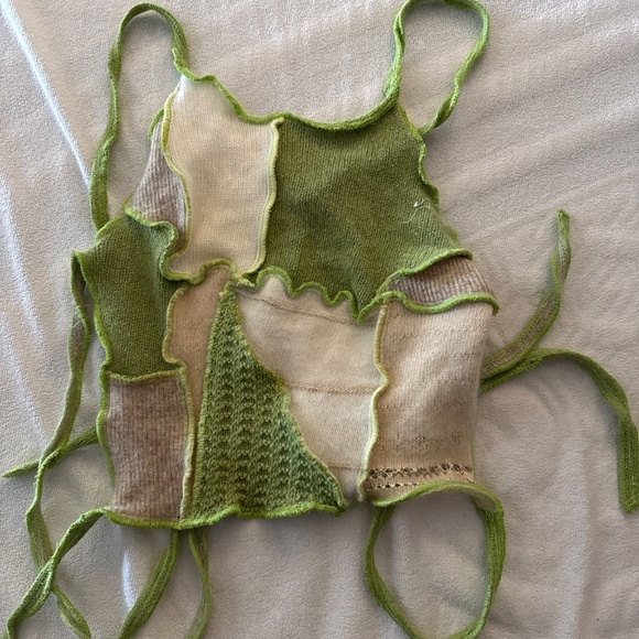 Custom made wool mix halter top - Picture 4 of 4